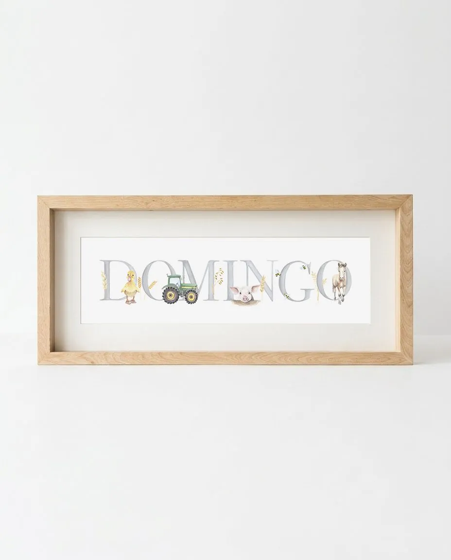 Cuadro nombre completo — 30×60 cm