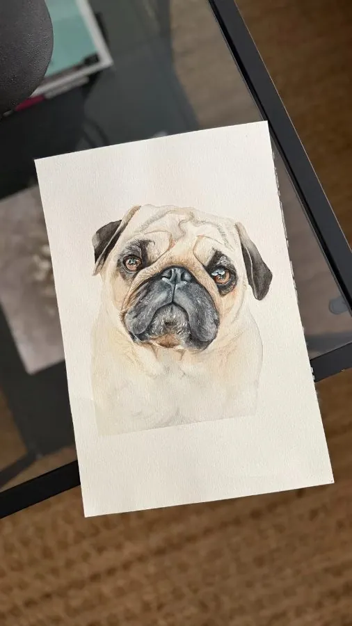 Retrato de tu mascota en acuarela
