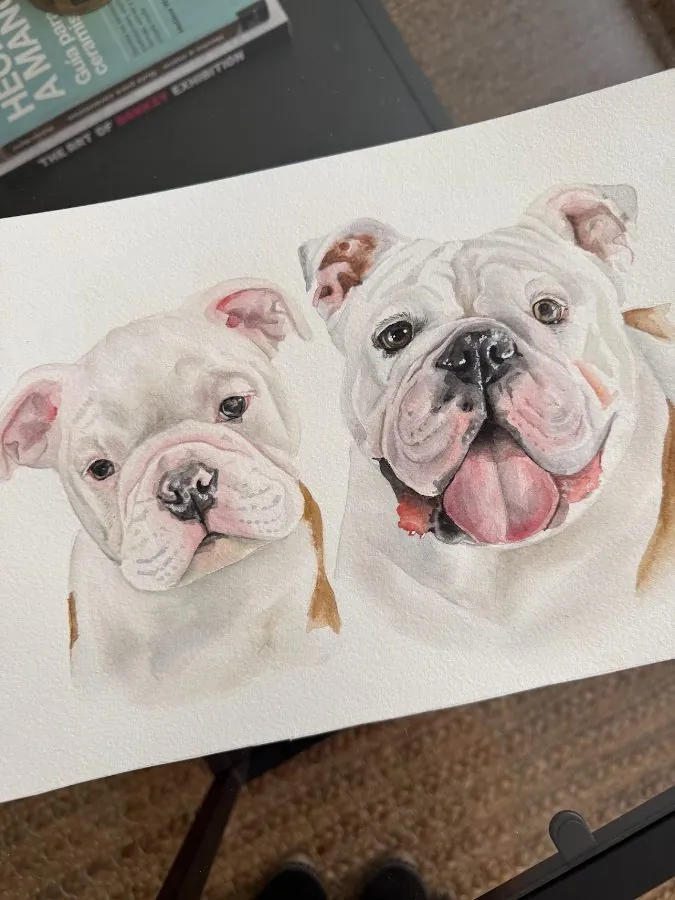 Retrato de tu mascota en acuarela